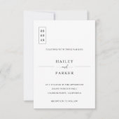 Elegant Minimal Wedding Invitation Einladung (Vorderseite)