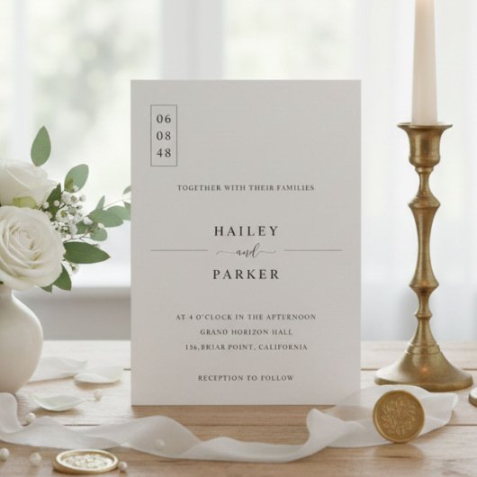 Elegant Minimal Wedding Invitation Einladung