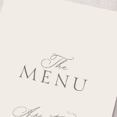Elegant Minimal Wedding Menu Card with Pattern Einladung