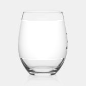 Elegant Minimal Wedding Monogram Stemless Wine Gla Weinglas Ohne Stiel (Rechts)
