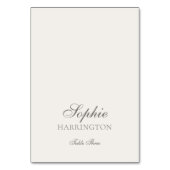 Elegant Minimal Wedding Place Card  Tischnummer (Vorderseite)