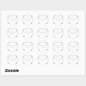 Elegant Minimal Wedding Sticker (Blatt)