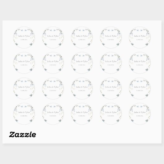 Elegant Minimal Wedding Sticker (Blatt)