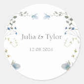 Elegant Minimal Wedding Sticker (Vorderseite)