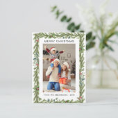 Elegant Minimal Weihnachten | Moderne Familie 1 Fo (Stehend Vorderseite)