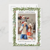 Elegant Minimal Weihnachten | Moderne Familie 1 Fo (Vorne/Hinten)