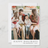 Elegant Minimal Weihnachten | Moderne Familie 1 Fo (Vorderseite)