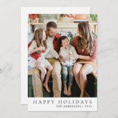 Elegant Minimal Weihnachten | Moderne Familie 1 Fo (Vorne/Hinten)