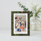 Elegant Minimal Weihnachten | Moderne Familie 1 Fo (Stehend Vorderseite)