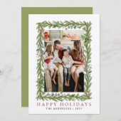 Elegant Minimal Weihnachten | Moderne Familie 1 Fo (Vorne/Hinten)