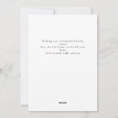 Elegant Minimal Weihnachten | Moderne Familie 1 Fo (Rückseite)