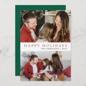 Elegant Minimal Weihnachten | Moderne Familie 2 Fo (Vorne/Hinten)