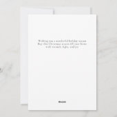 Elegant Minimal Weihnachten | Moderne Familie 2 Fo (Rückseite)