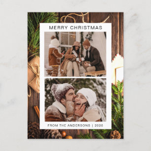 Elegant Minimal Weihnachten Moderne Familie 2 Fo