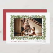 Elegant Minimal Weihnachten | Modernes Familienpor (Vorne/Hinten)