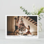 Elegant Minimal Weihnachten | Modernes Familienpor (Stehend Vorderseite)