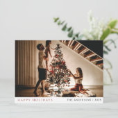 Elegant Minimal Weihnachten | Modernes Familienpor (Stehend Vorderseite)