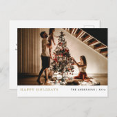 Elegant Minimal Weihnachten | Modernes Familienpor (Vorne/Hinten)