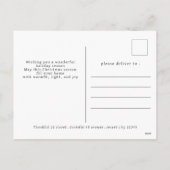 Elegant Minimal Weihnachten | Modernes Familienpor (Rückseite)