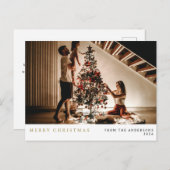 Elegant Minimal Weihnachten | Modernes Familienpor (Vorne/Hinten)