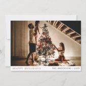 Elegant Minimal Weihnachten | Modernes Familienpor (Vorderseite)