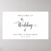 Elegant Minimal Welcome Wedding Extravagant Script Poster (Vorne)