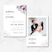 Elegant Minimal White Floral Wedding Invitation Einladung