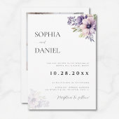 Elegant Minimal White Floral Wedding Invitation Einladung