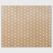 Elegant minimale Weihnachtsbaumen auf Kraft Papier Geschenkpapier (Flach)