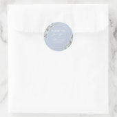 Elegant, Minimalismus, grüne Blätter rund Sticker (Tasche)