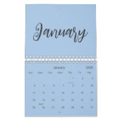 Elegant Minimalist 2026 Calendar – Dusty Blue  Kalender (Jan 2026)