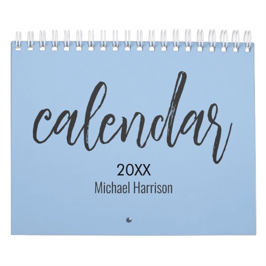 Elegant Minimalist 2026 Calendar – Dusty Blue  Kalender (Titelbild)
