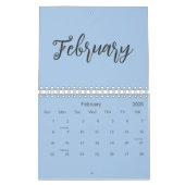 Elegant Minimalist 2026 Calendar – Dusty Blue  Kalender (Feb 2026)