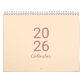 Elegant Minimalist 2026 Calendar Kalender (Titelbild)