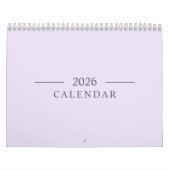 Elegant Minimalist 2026 Calendar Kalender (Titelbild)