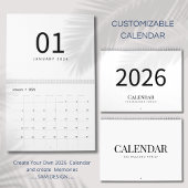 Elegant Minimalist 2026 Calendar Kalender