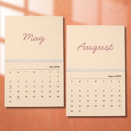 Elegant Minimalist 2026 Calendar Kalender