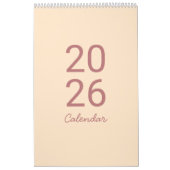 Elegant Minimalist 2026 Calendar Kalender (Titelbild)