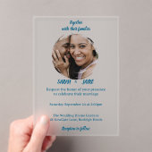 Elegant Minimalist Acrylic Wedding Invitations Acryleinladungen (Insitu (Handheld))