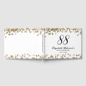 Elegant Minimalist Black and Gold 88th Birthday Gästebuch (Voll)