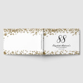 Elegant Minimalist Black and Gold 88th Birthday Gästebuch (Voll)