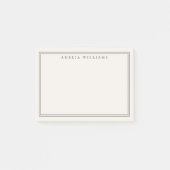 Elegant Minimalist Black and Ivory Two Border Post-it Klebezettel (Vorderseite)