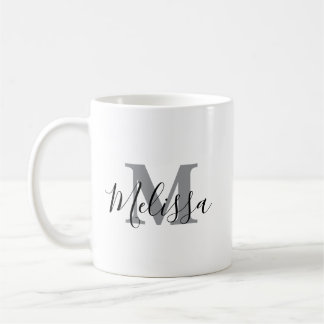 Elegant Minimalist Black and White Chic Custom Kaffeetasse