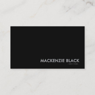 Elegant Minimalist Black Monochrome Visitenkarte