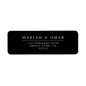 Elegant Minimalist Black Return Address (Vorne)