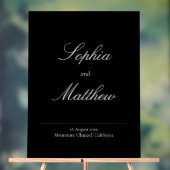 Elegant Minimalist Black Wedding Welcome Acrylschild (Neutral)