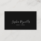 Elegant Minimalist Black & White Professional Visitenkarte (Vorderseite)
