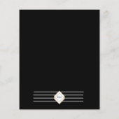 Elegant Minimalist Black & White Wedding Menu Flyer (Hinten)