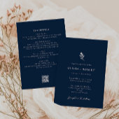 Elegant Minimalist Botanical All-In-One Wedding Einladung