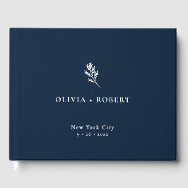 Elegant Minimalist Botanical Wedding Gästebuch